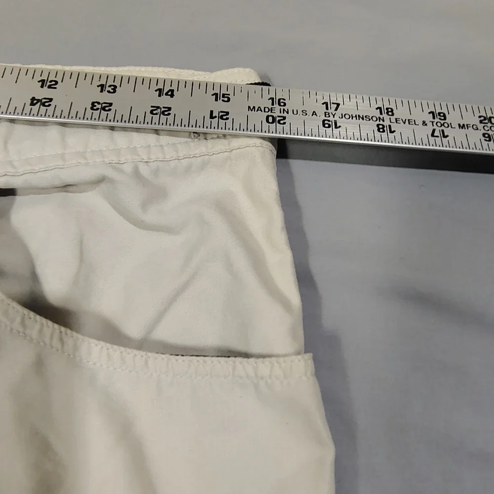 VINTAGE Prana Pants Men Medium Beige Breathe Cotton Blend Belted Hiking Climbing